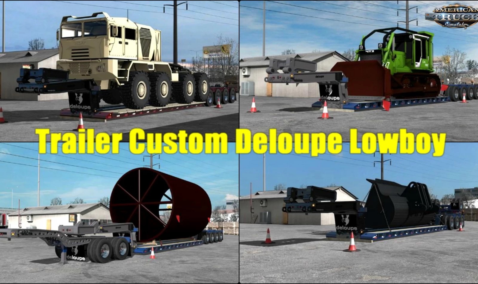 Custom Deloupe Lowboy Trailer v1.1 (1.39.x) thumbnail 3