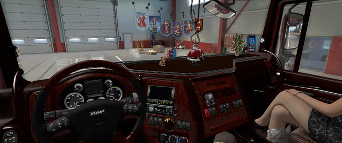 Interieurs Interior for DAF XF 105 "Mahogany"  Eurotruck Simulator mod