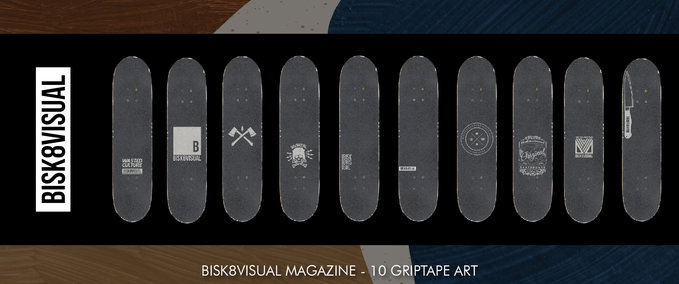 Gear 10 Griptape - Bisk8visual Magazine Skater XL mod