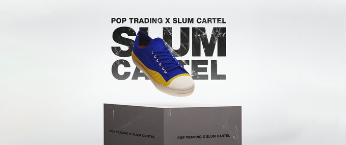 Fakeskate Brand POP TRADING X SLUM CARTEL Skater XL mod