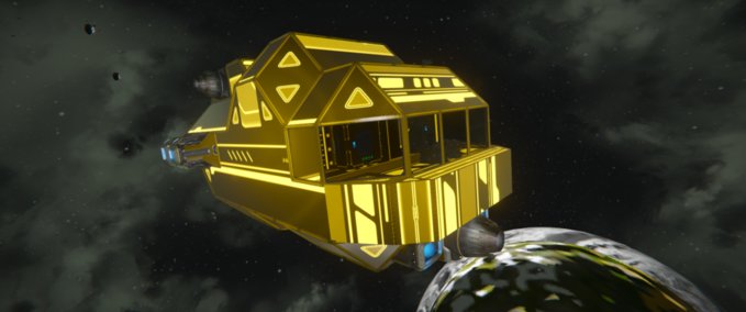 Blueprint yellow ship Space Engineers mod