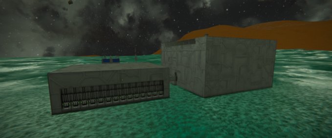 Blueprint Base with hanger Space Engineers mod
