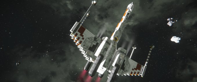 Blueprint Star Wars T-65B X-Wing Starfighter Space Engineers mod