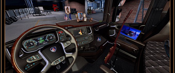 Interieurs Brown Interior" for Scania  S/R 2016 Eurotruck Simulator mod