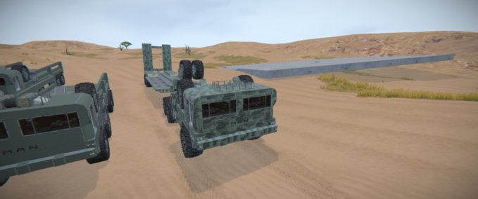 Blueprint MAN KAT 6X6 and transport trailer Space Engineers mod