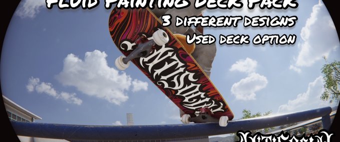 Fakeskate Brand Fluid Painting Deck Pack Skater XL mod