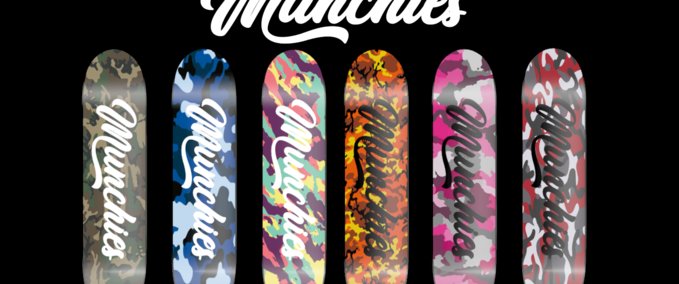 Fakeskate Brand Munchies Camo Pack Skater XL mod