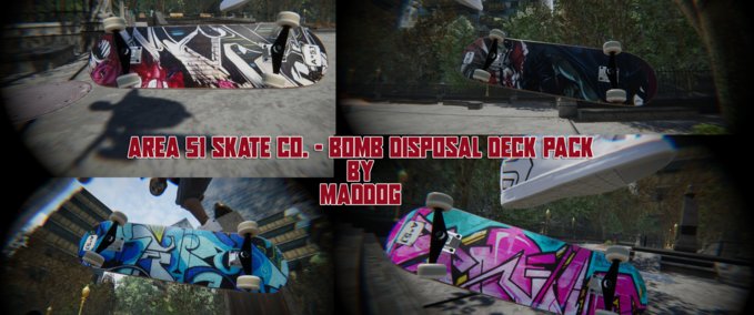 Real Brand Area 51 Skate Co - Bomb Disposal Deck Pack Skater XL mod