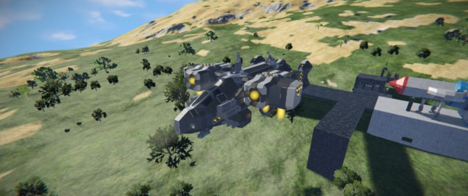 Blueprint Scythe X7 Gunship Space Engineers mod