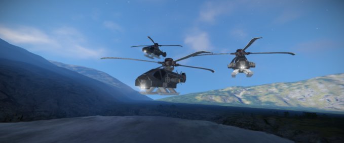 Blueprint Head hunter helicopter Space Engineers mod