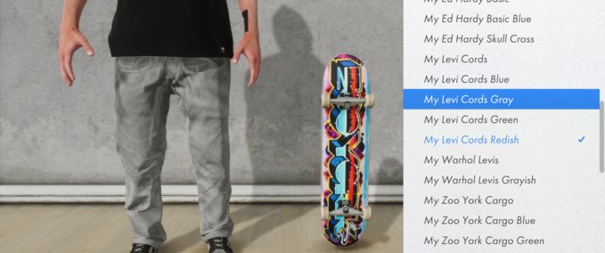 Gear Levi's Corduroy Assorted Colors Skater XL mod
