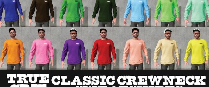 Fakeskate Brand True Grit - Classic Crewnecks Skater XL mod