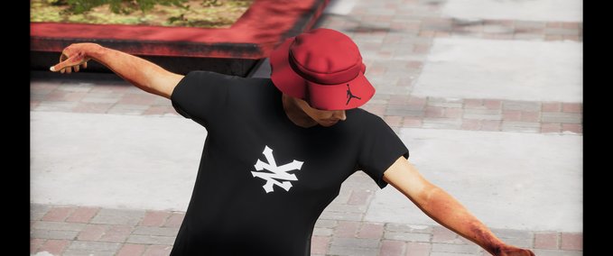 Red Jordan Vacation Hat Mod Image