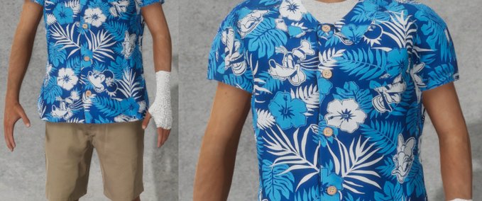 Gear Hawaiian Shirt Disney Skater XL mod