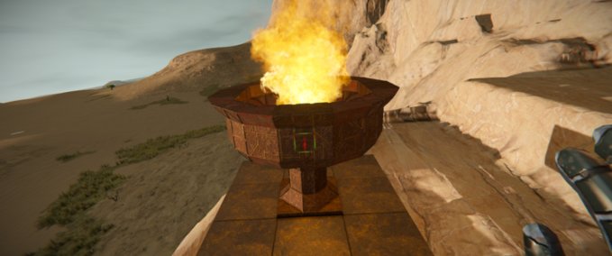 Blueprint Fire pot lighting Space Engineers mod