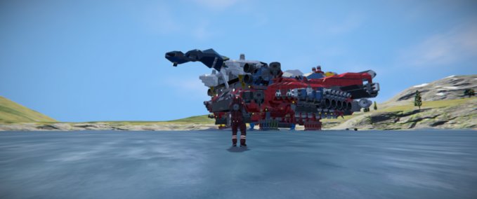 Blueprint Red dragon 3b Space Engineers mod