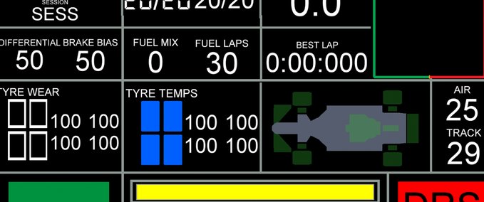 Formula Second screen F1 2020 Dashpanel mod