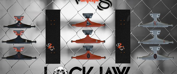 Fakeskate Brand Savage Griptape X Lockjaw Skater XL mod