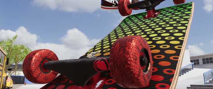 Gear Red Brillo Wheels Fully Textured Skater XL mod