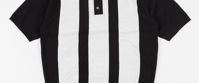 Short Sleeve T-Shirt Striped bowler Skater XL mod