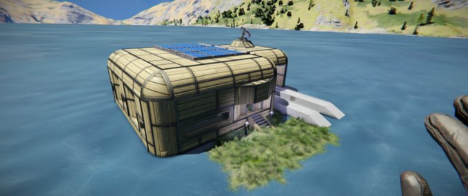 Blueprint Small residence with garage Space Engineers mod