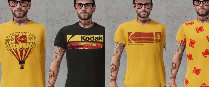 Real Brand Kodak Film Shirt Pack Skater XL mod
