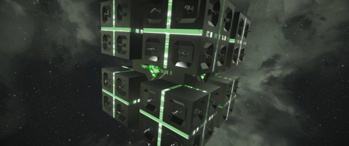 Blueprint BORG ARMAGEDDON CUBE Space Engineers mod