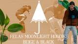 Felas Moonlight Zipper Hoodies / Beige & Black Mod Thumbnail