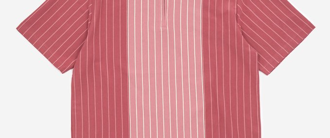 Short Sleeve T-Shirt striped bowler pink Skater XL mod