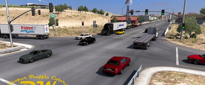 Mods Proper Traffic Colors (1.39.x) American Truck Simulator mod