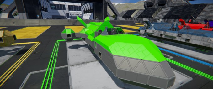 Blueprint Speeder Neon Green Space Engineers mod