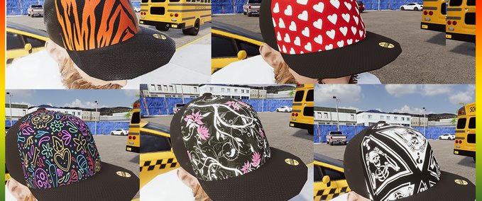 Gear 5 Black Snapback Trucker Hats Skater XL mod