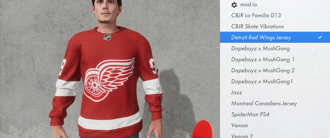 Gear Detroit Red Wings Jersey (NHL) Skater XL mod