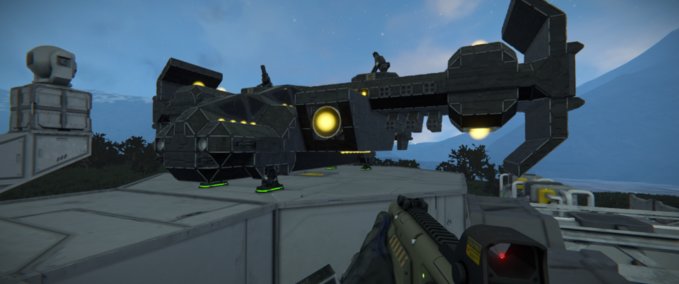 Blueprint Heavy gunship mk1 Space Engineers mod