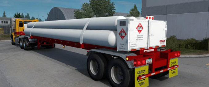 Trailer [ATS] CNG 7TUBES ISO 48FT ANHÄNGER 1.39.X American Truck Simulator mod