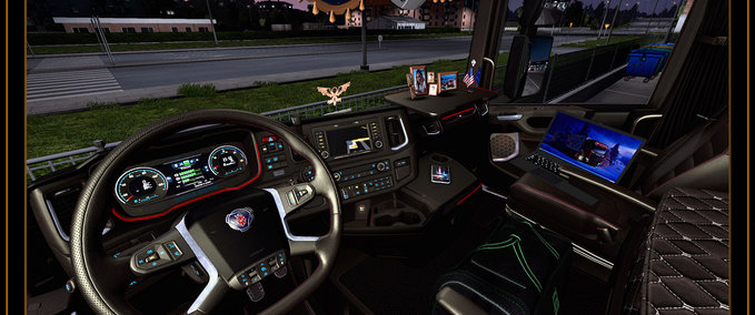 Interieurs Brown Interior Scania  S/R 2016 Pack Eurotruck Simulator mod