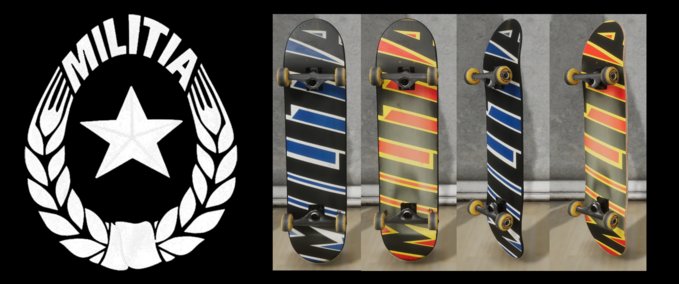 Real Brand Militia Skateboards Decks Skater XL mod