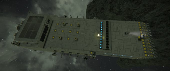 Blueprint large mining ship first draft Space Engineers mod