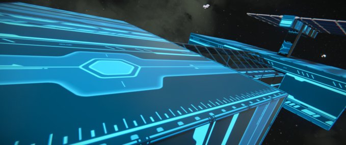 Blueprint Neon astroid base hangar Space Engineers mod
