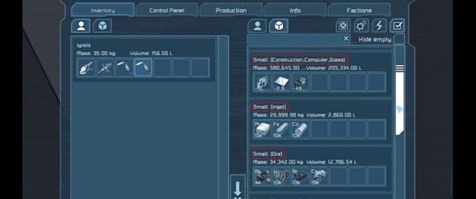 Sonstiges Automatic Inventory Sorter Space Engineers mod