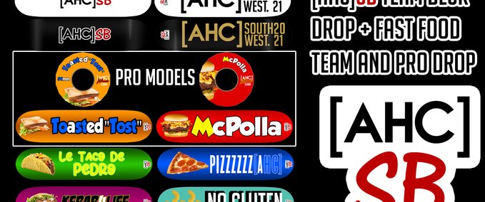 Other [AHC] DECK FIRST TEAM SERIES+ FAST FOOD DROP Skater XL mod