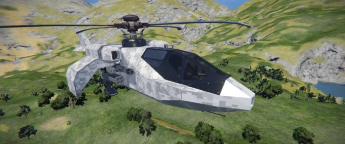 Blueprint 52-I Stocker attack helicopter Space Engineers mod