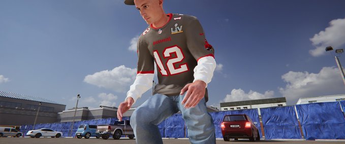 Crewneck Sweatshirt Tampa Bay Tom Brady Superbowl Jersey Skater XL mod