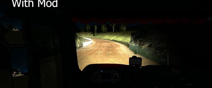 Trucks LOW & HIGH BEAM FLARE EFFECT [1.39] Eurotruck Simulator mod
