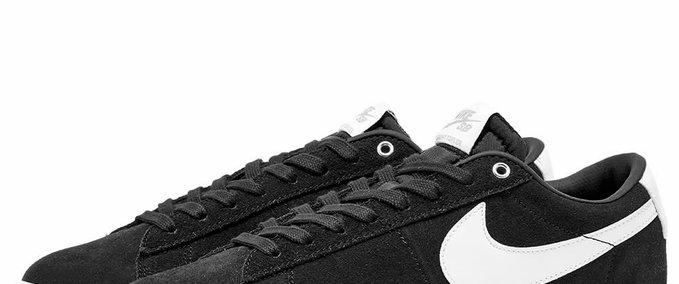 Gear Nike SB Zoom Blazer Low "Black & White" Skater XL mod