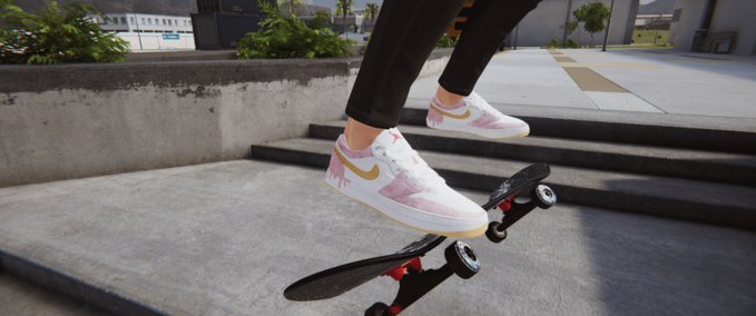 Real Brand Sneaker Nike Jordan 1 low new pink model (M & F) Skater XL mod