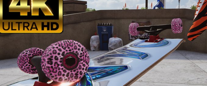 Fakeskate Brand 4k Leopard Wheels 3 pack in Pink Skater XL mod