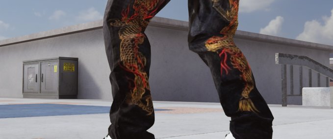 Gear Samurai Jeans Dragon Print Skater XL mod