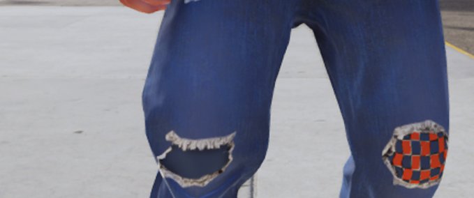 Gear Matching Orange and Blue Pants Skater XL mod