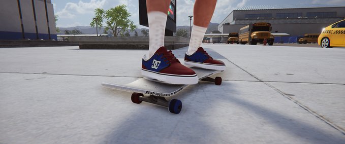 Gear Matching DC Red White and Blue Shoes Skater XL mod